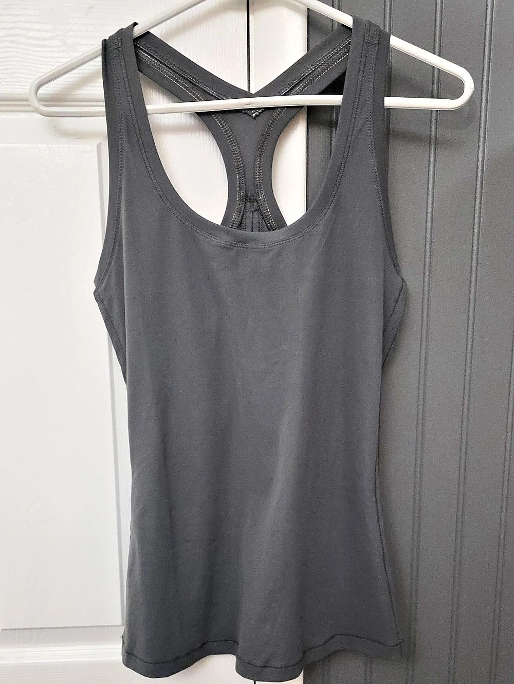 Yogalicious Racerback Tank Top in Gray & Pink Medium- New Without Tag